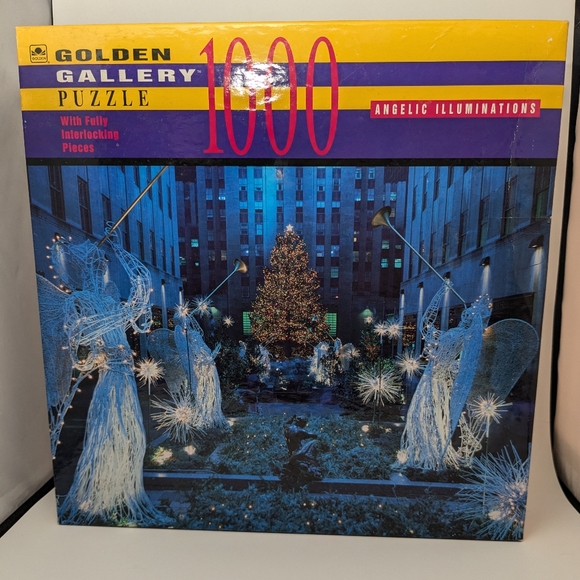 21 1/2" x 27 1/2" Angelic Illuminations 1000 Pc Golden Gallery Puzzle Complete - Picture 1 of 7